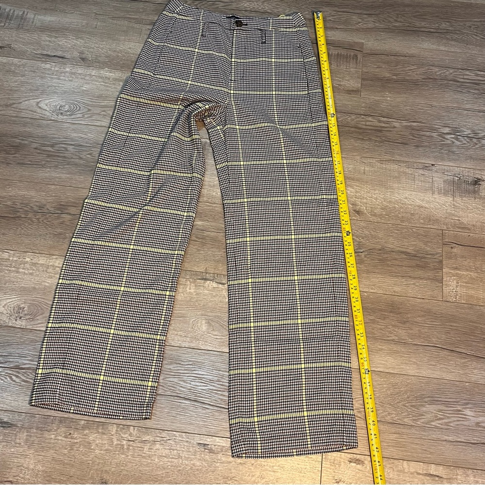 Scotch And Soda plaid Wide-Leg High-Rise Checked Pants Size S - Picture 11 of 16